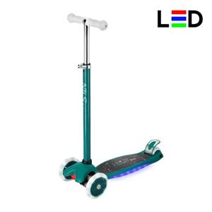 Detská trojkolesová kolobežka NILS Fun HLB1310 zelená s LED