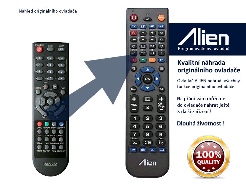 Diaľkový ovládač ALIEN Mascom MC 2200 / 2201