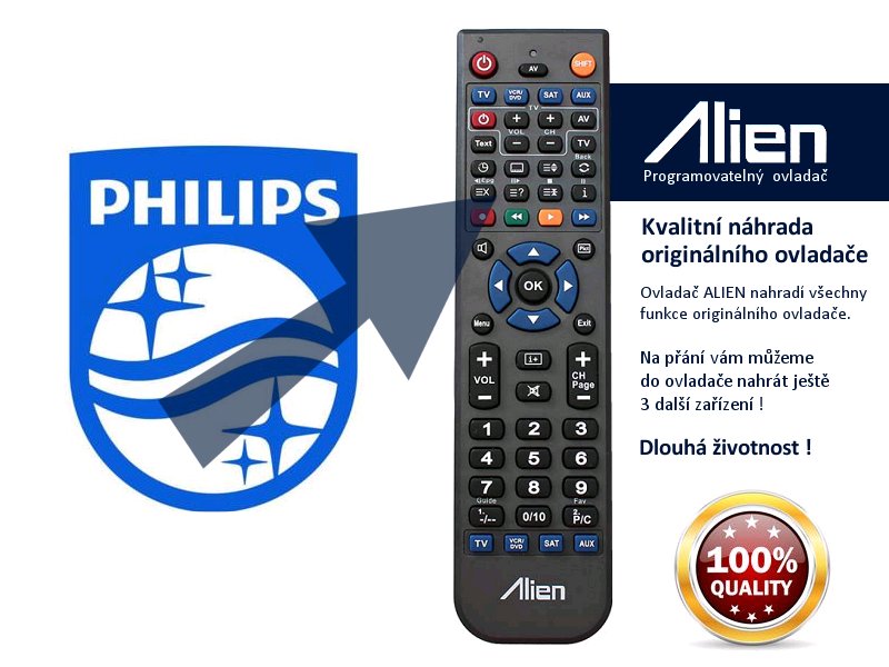 Diaľkový ovládač ALIEN Philips 161622TK
