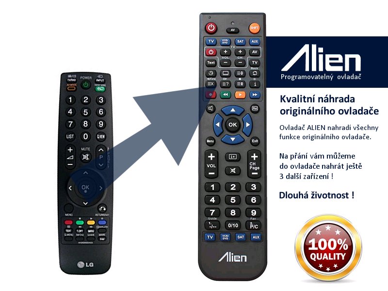 Diaľkový ovládač ALIEN LG AKB69680438
