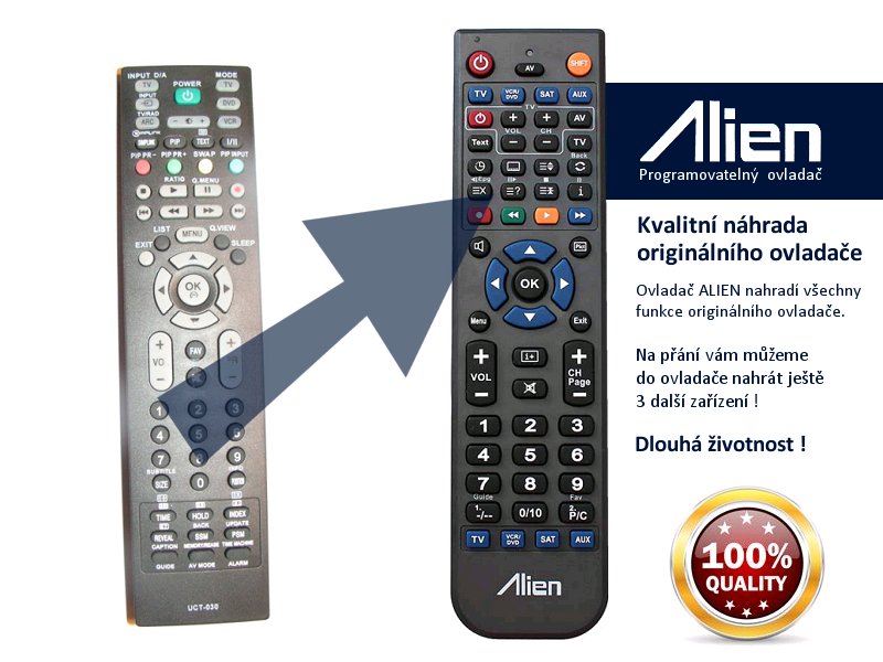 Diaľkový ovládač ALIEN LG 6710V00017E