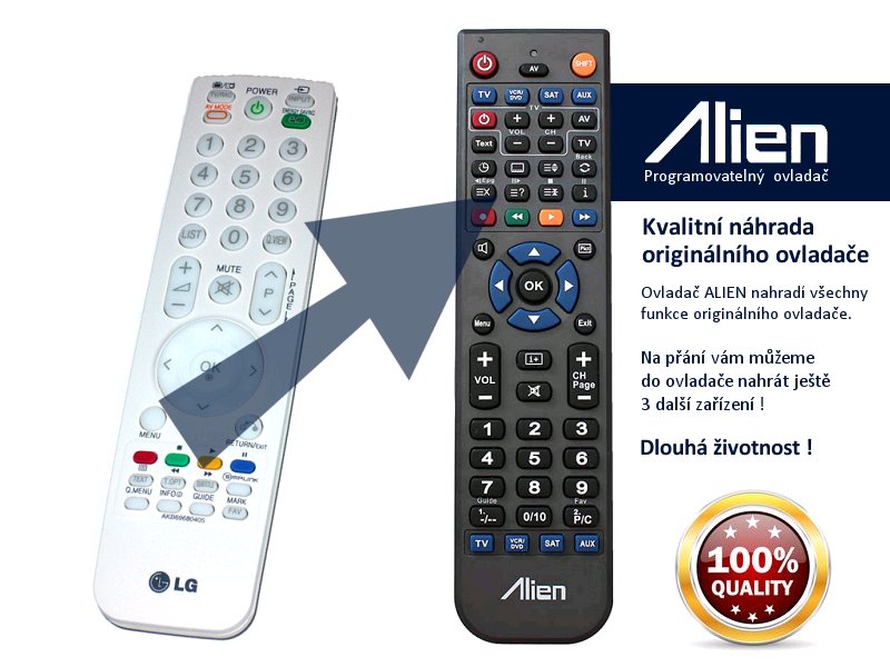 Diaľkový ovládač ALIEN LG AKB69680405
