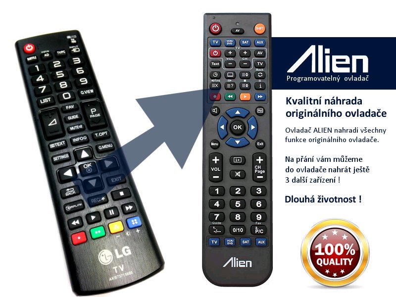 Diaľkový ovládač ALIEN LG AKB73715686