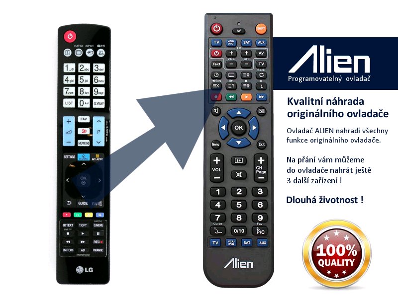 Diaľkový ovládač ALIEN LG AKB73615302