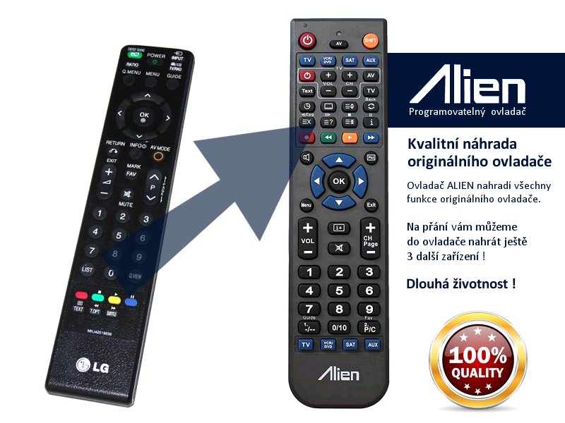 Diaľkový ovládač ALIEN LG MKJ42519636