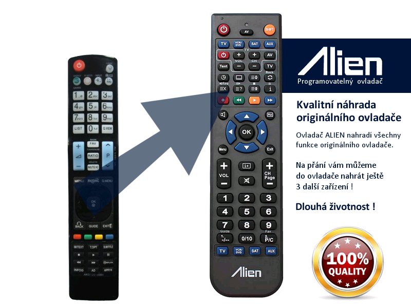 Diaľkový ovládač ALIEN LG AKB72914004