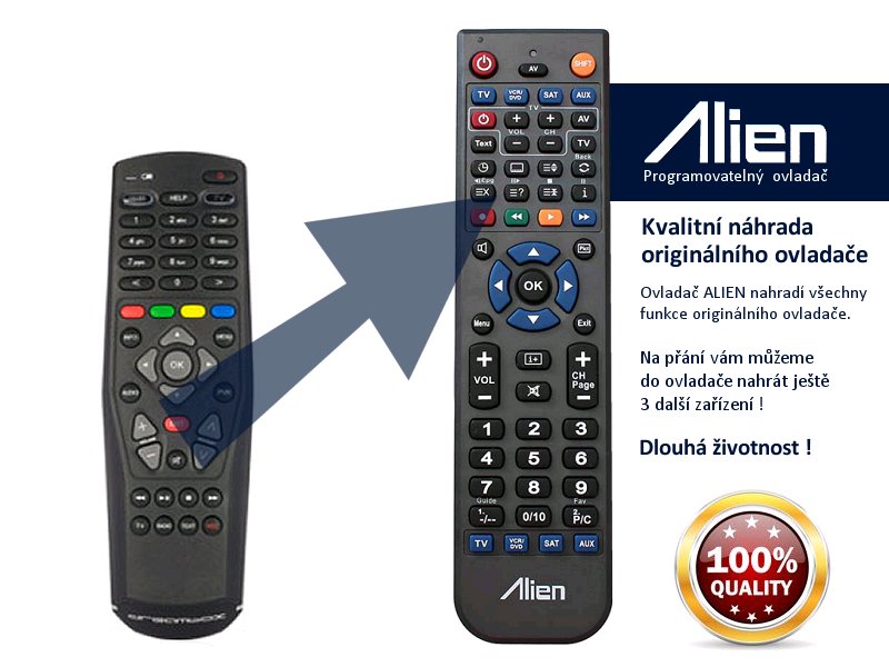 Diaľkový ovládač ALIEN Dreambox 500 HD V2