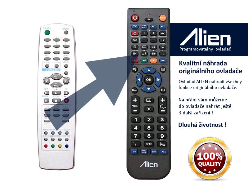 Diaľkový ovládač ALIEN LG 6710V00088B