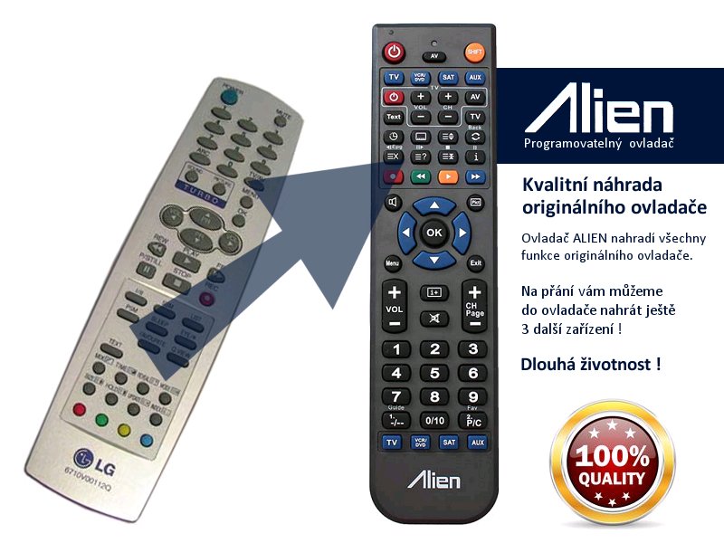 Diaľkový ovládač ALIEN LG 6710V00112Q