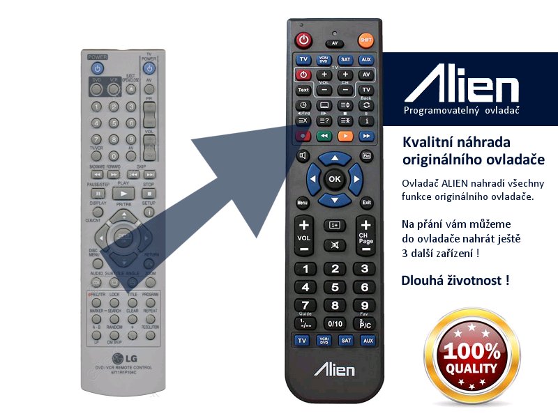 Diaľkový ovládač ALIEN LG 6711R1P104C