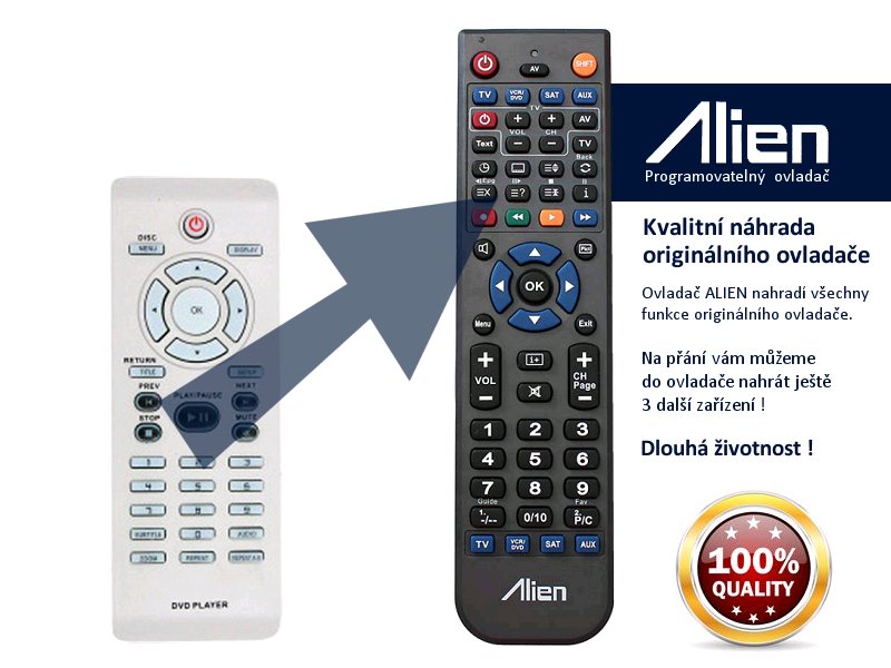 Diaľkový ovládač ALIEN Philips RC2010