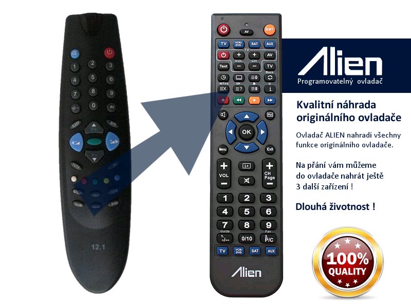 Diaľkový ovládač ALIEN BEKO 12.1