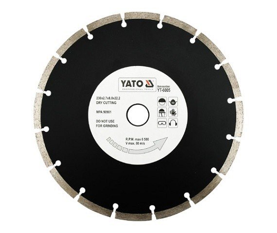 Kotouč diamantový 230 x 22,2 x 2,7 mm YT-6005