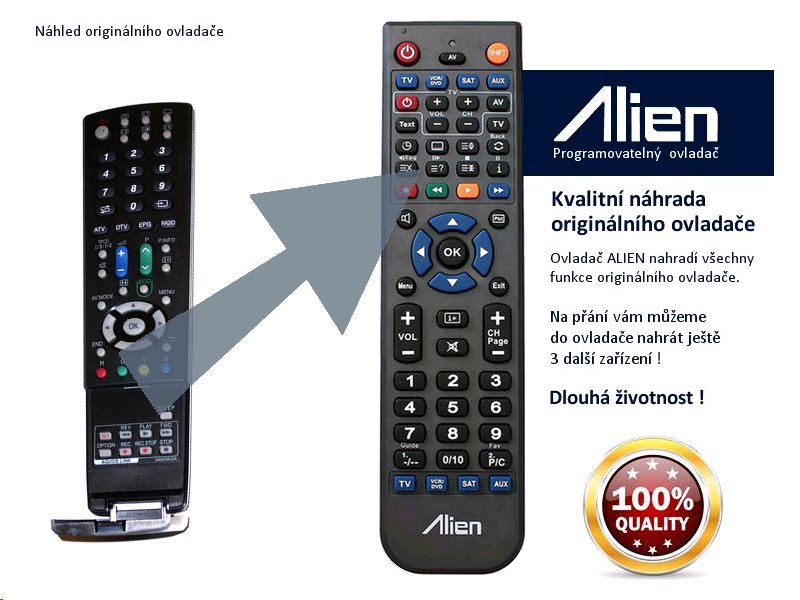 Diaľkový ovládač ALIEN Sharp GA825WJSA