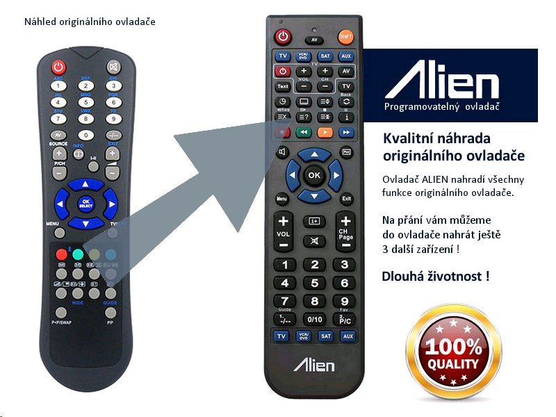 Diaľkový ovládač ALIEN Luxtronic RC1055
