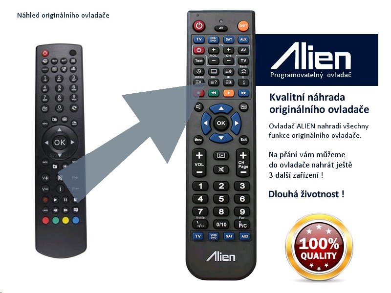 Diaľkový ovládač ALIEN Technika RC1912