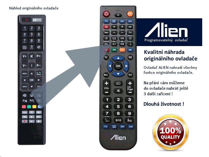 Diaľkový ovládač ALIEN Sharp RC4846