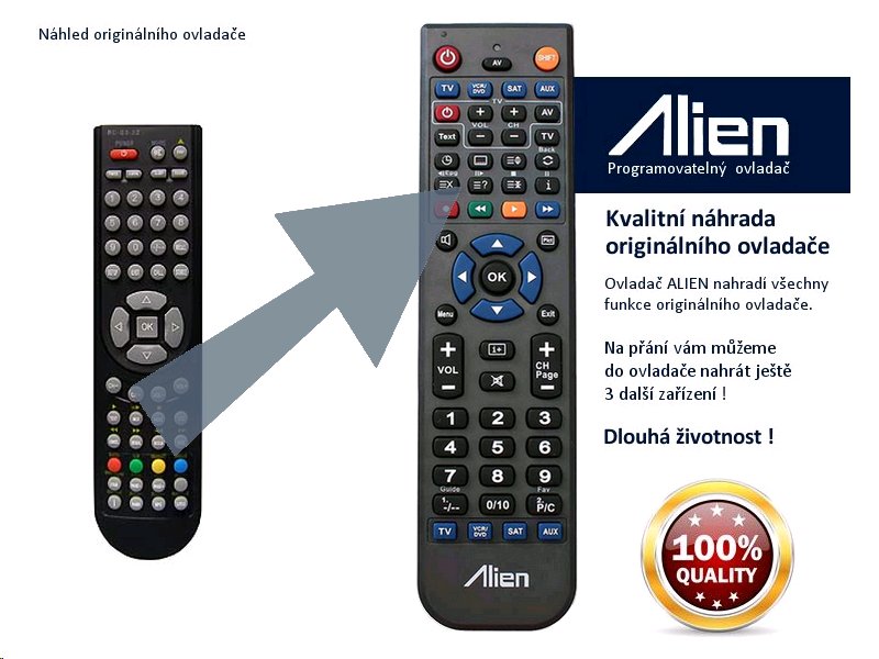 Diaľkový ovládač ALIEN SENCOR SLE2443D