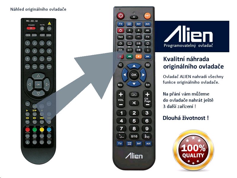 Diaľkový ovládač ALIEN SENCOR SLT24F26M4
