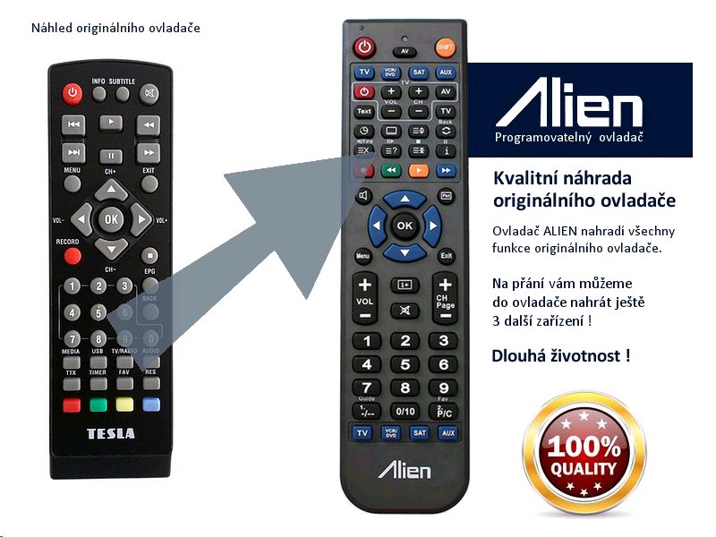 Diaľkový ovládač ALIEN TESLA Vista T2