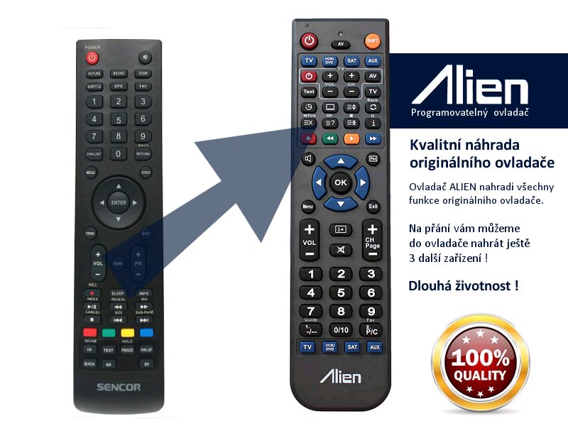 Diaľkový ovládač ALIEN SENCOR SLE49US500TCS