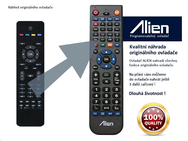 Diaľkový ovládač ALIEN ORAVA RC1205