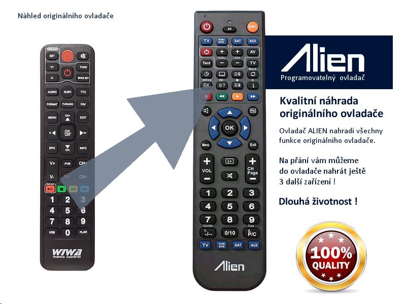 Diaľkový ovládač ALIEN Wiwa H.265