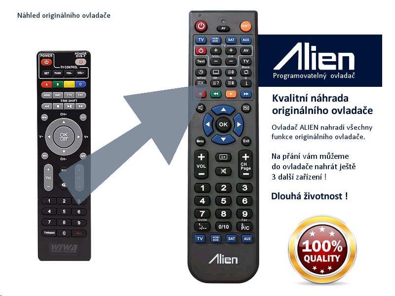 Diaľkový ovládač ALIEN Wiwa H.265 PRO