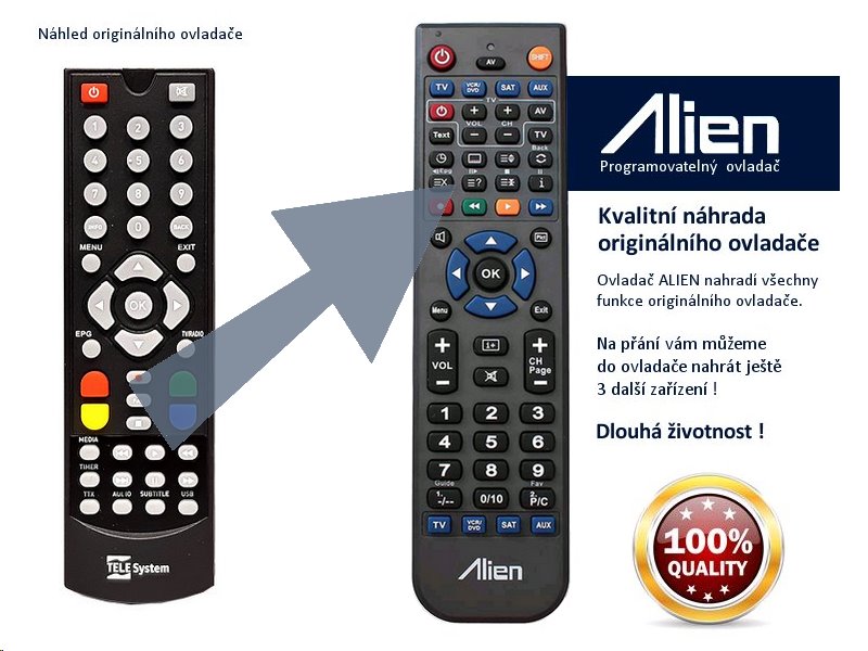 Diaľkový ovládač ALIEN TeleSystem WINBOX DT2000