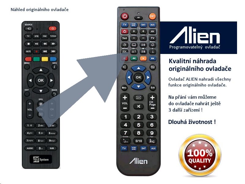 Diaľkový ovládač ALIEN TeleSystem TS6810 Stealth