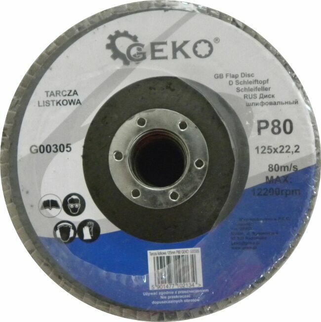 Lamelový kotouč 125mm, P80 GEKO