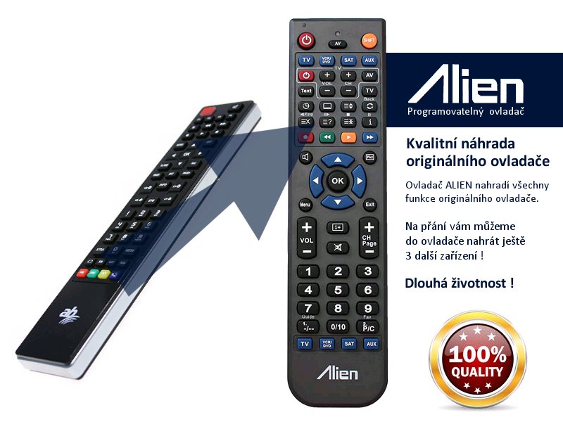 Diaľkový ovládač ALIEN AB CryptoBox 400 mini HD, 400 HD, 450 HD - náhrada
