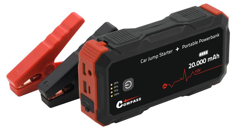 COMPASS 07164 Powerbanka 20.000mAh s funkcí JUMP STARTER 2000A