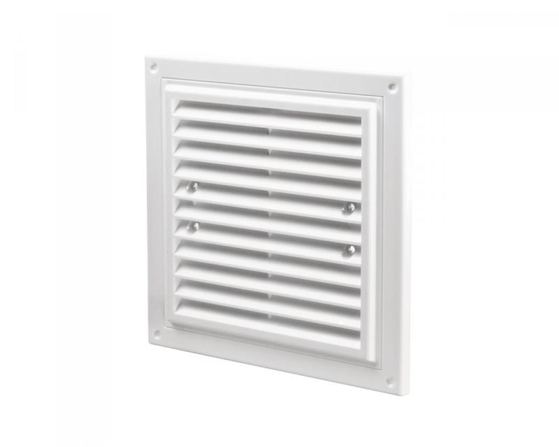 VENTS MV 150x150s - 150x150mm, bílá, plastová, síťka proti hmyzu