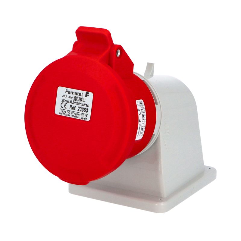 Zásuvka vestavná 23353 IP54/400V/32A/5P 6h, úhel 90° - SpeedPRO