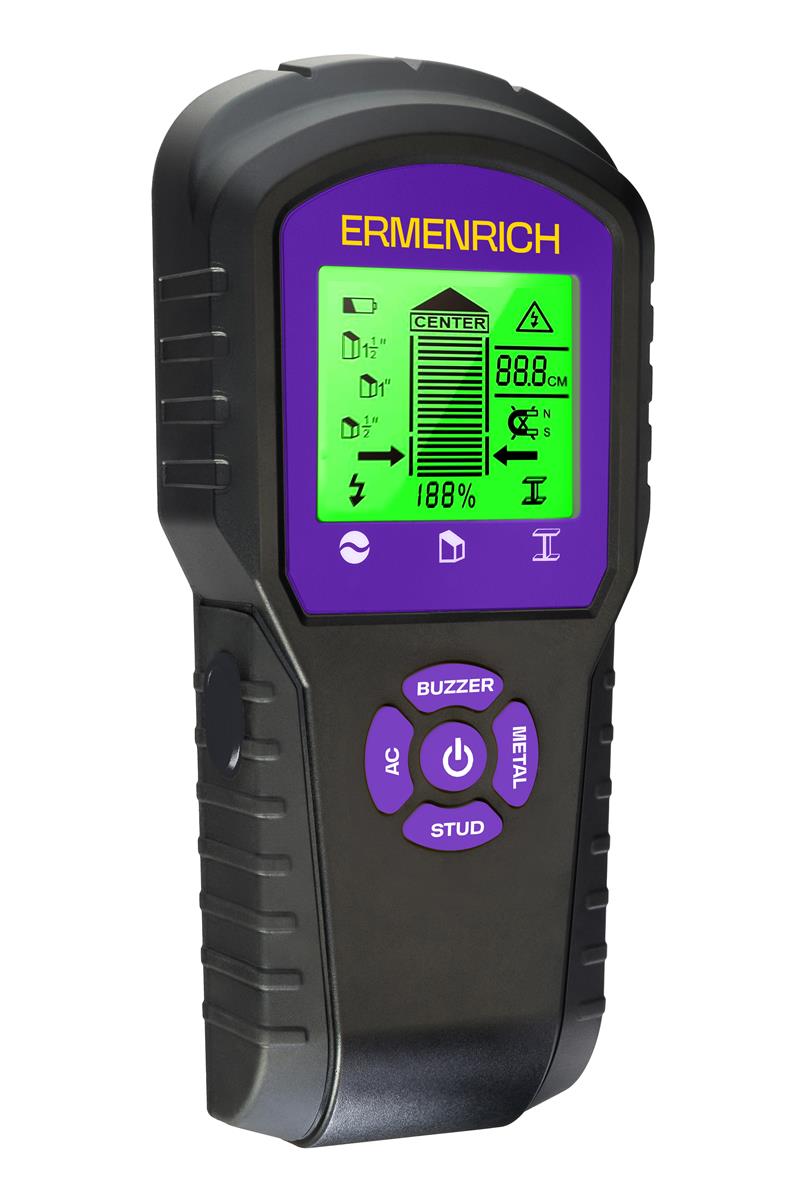 Detektor kovů a elektrických vedení Ermenrich Ping SM60 Fialový