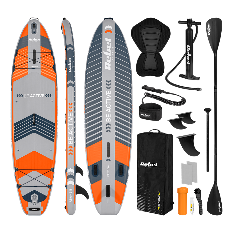 Paddleboard Rebel Active PRO RBA-4518-OR, oranžová