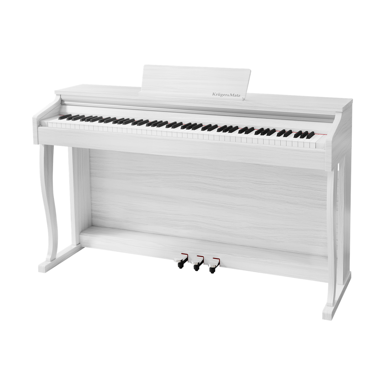 Digitální piano Kruger&Matz KMDP-155-WH se plným stojanem bílé