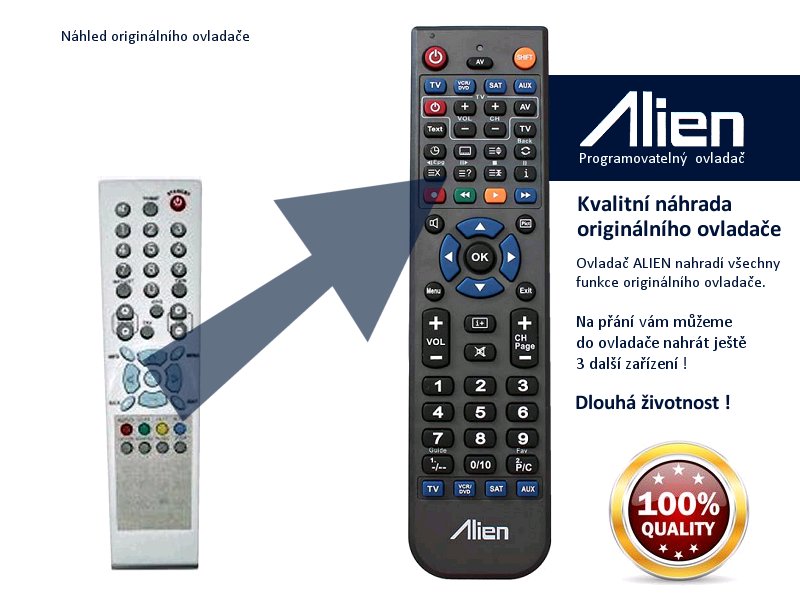 Diaľkový ovládač ALIEN Opensat X 7000, 7000 CI