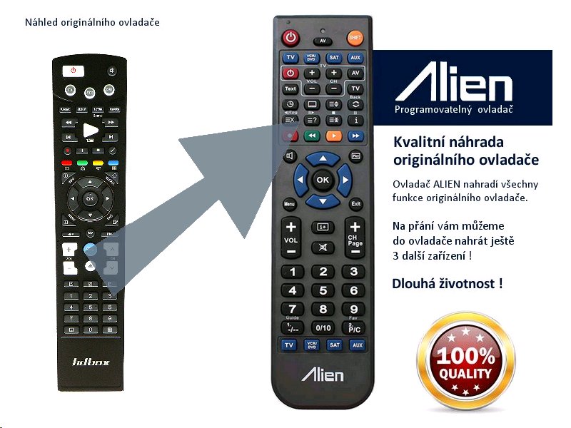 Diaľkový ovládač ALIEN HD-BOX FS-7119