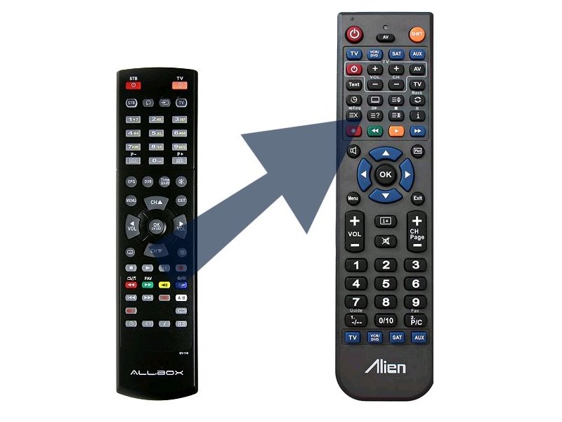 Diaľkový ovládač ALIEN Allbox HD3500IR - náhrada