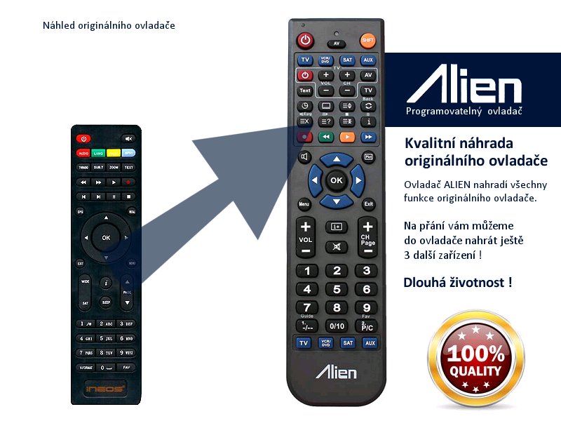 Diaľkový ovládač ALIEN iNEOS IN1 - náhrada